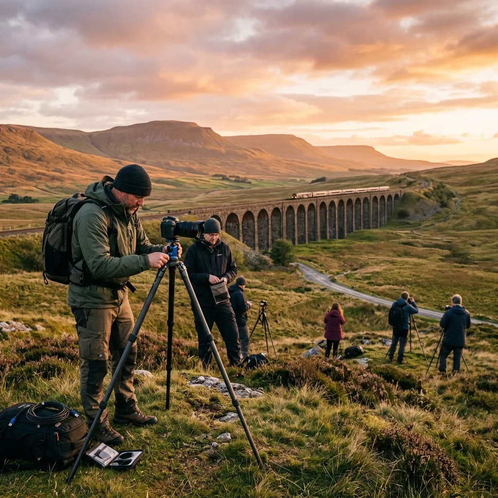Yorkshire Photography Masterclass - Photographer at Ribblehead Viaduct